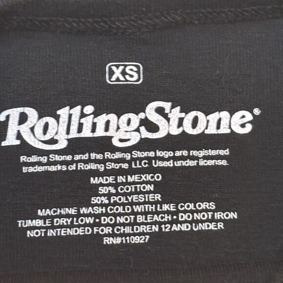 RollingStone Black Cropped Crop Top Tank Top Size XS Rolling Stone - Picture 3 of 6